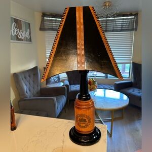 The Heritage Leather Lamp Southern Illinois University Vintage Leather Shade